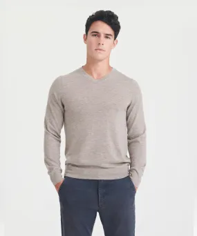 Fancy Cashmere Long Sleeve V-Neck