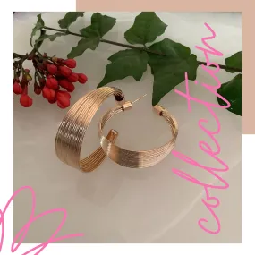 Fashion Earrings - Exquisite Golden Hoops - Salvanity K-POP