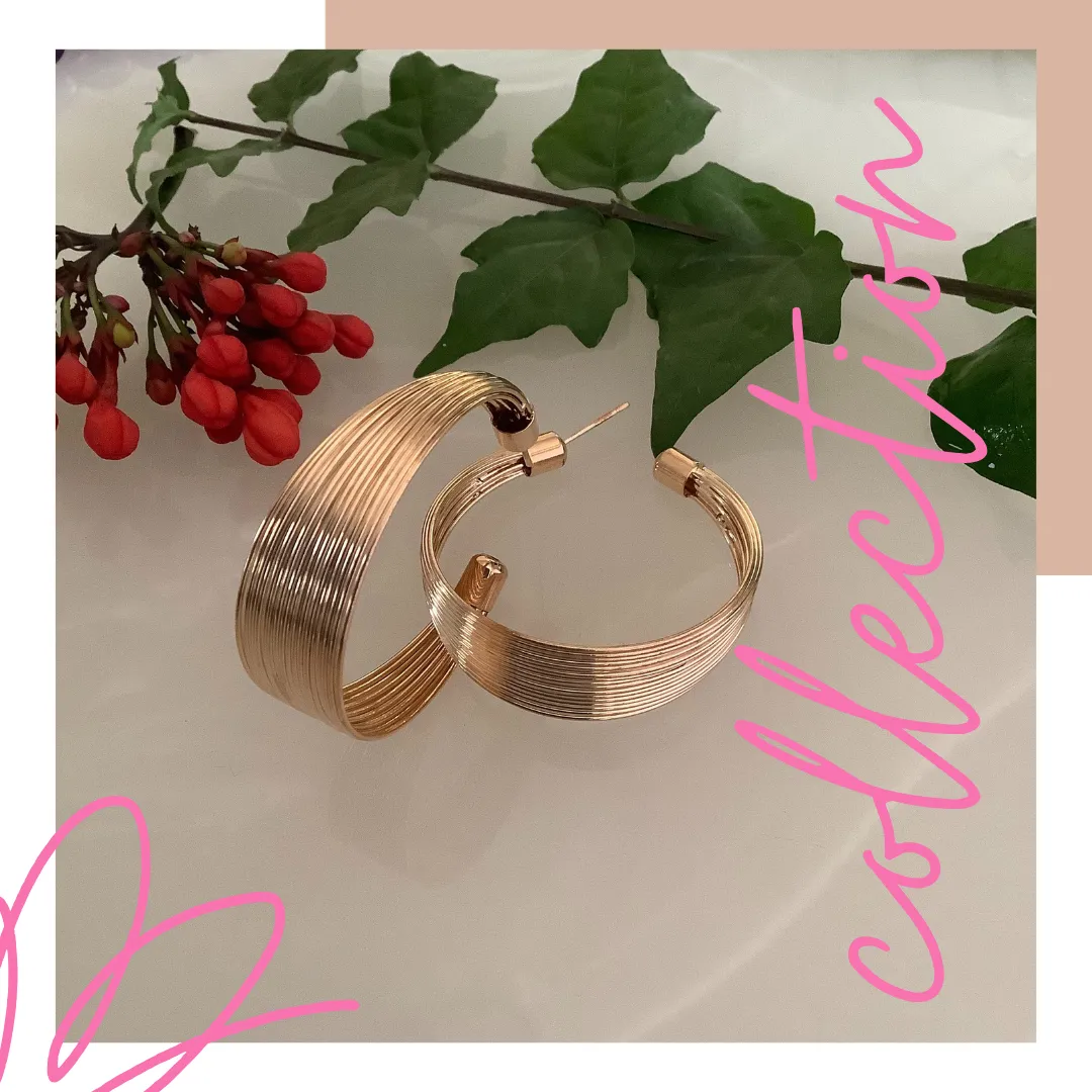 Fashion Earrings - Exquisite Golden Hoops - Salvanity K-POP