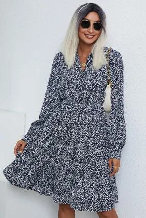 Fashion Print Color Trendy Block Casual Dress