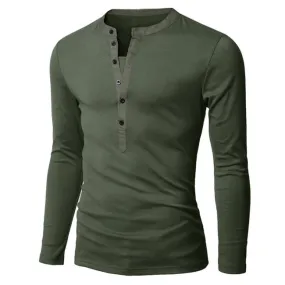 Fashion Urban Slim Layerd-Look Long Sleeve Men's T-shirt