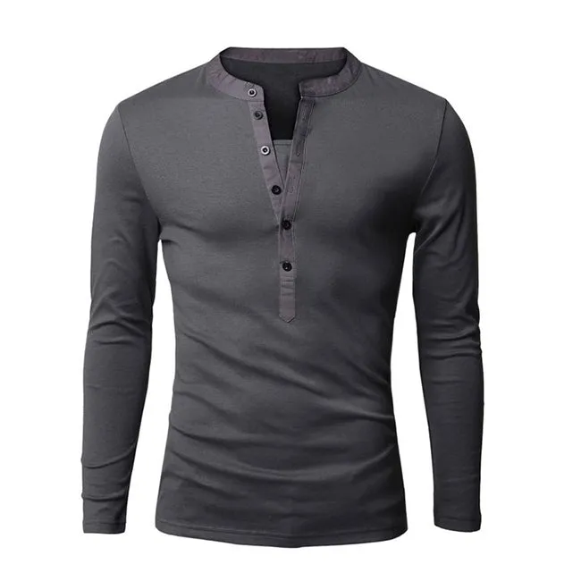 Fashion Urban Slim Layerd-Look Long Sleeve Men's T-shirt