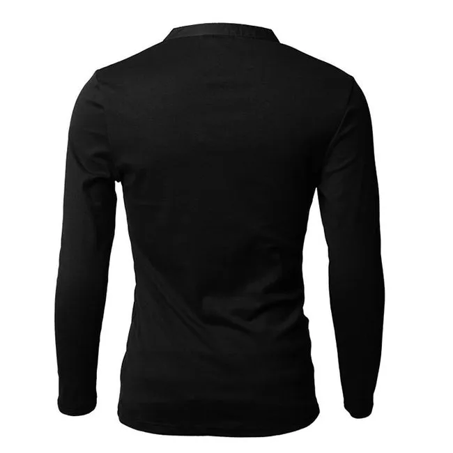 Fashion Urban Slim Layerd-Look Long Sleeve Men's T-shirt