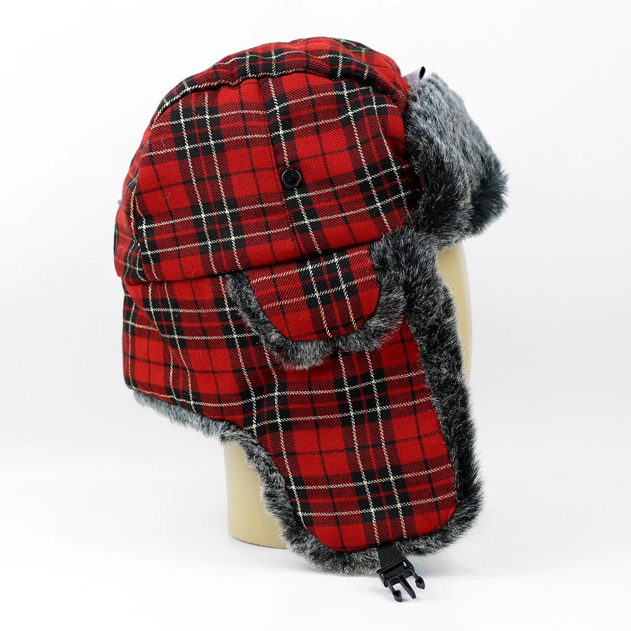 FAUX FUR EAR FLAP RUSSIAN TRAPPER USHANKA BOMBER HAT