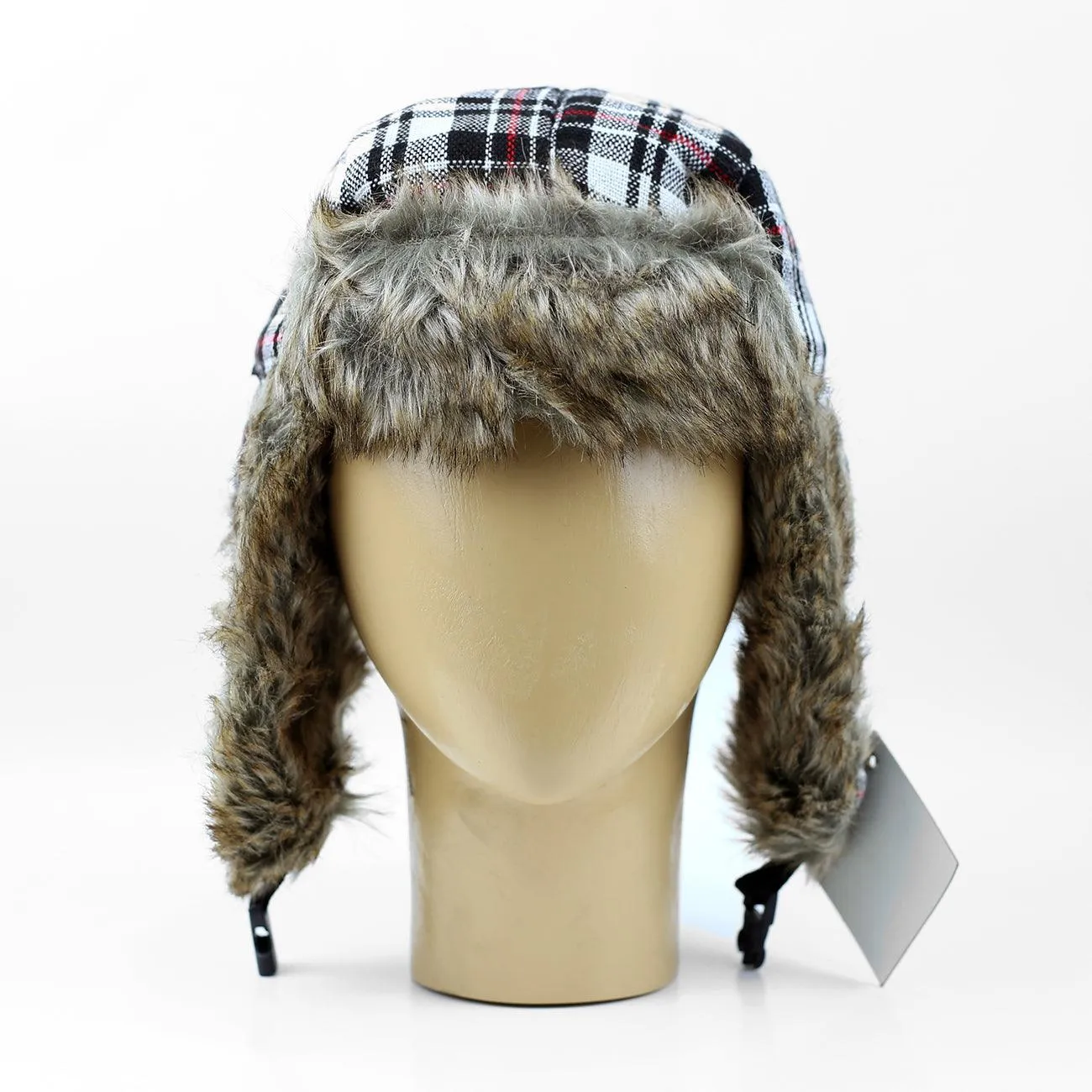 FAUX FUR EAR FLAP RUSSIAN TRAPPER USHANKA BOMBER HAT