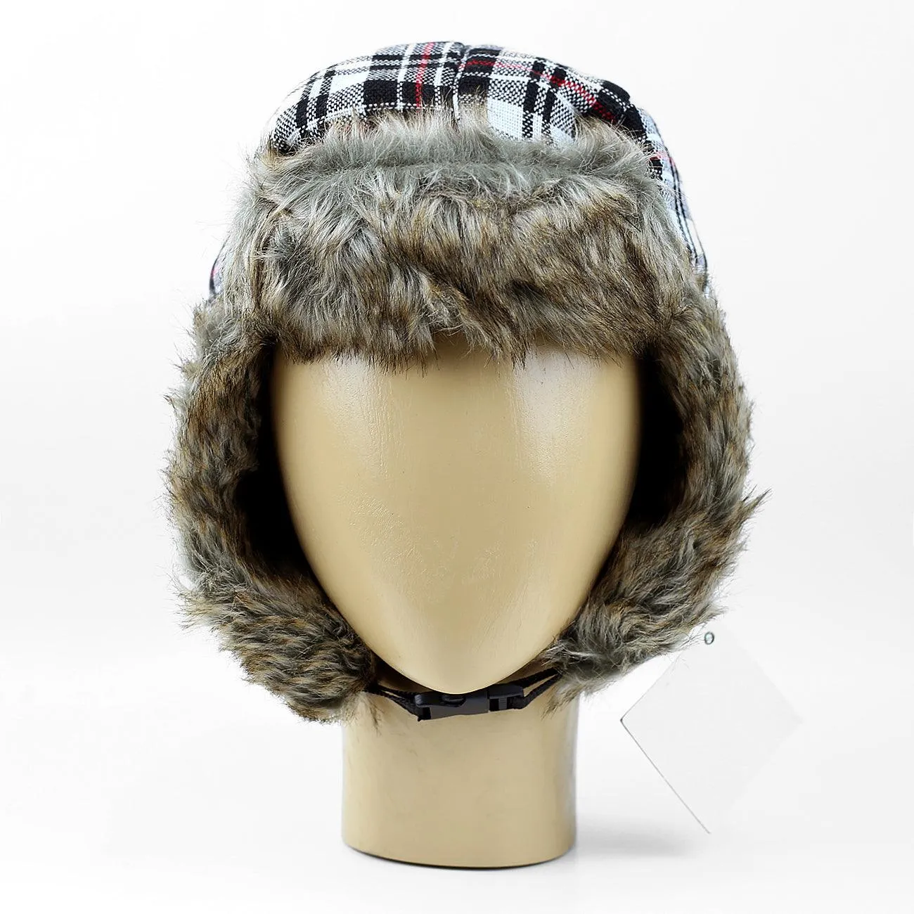 FAUX FUR EAR FLAP RUSSIAN TRAPPER USHANKA BOMBER HAT