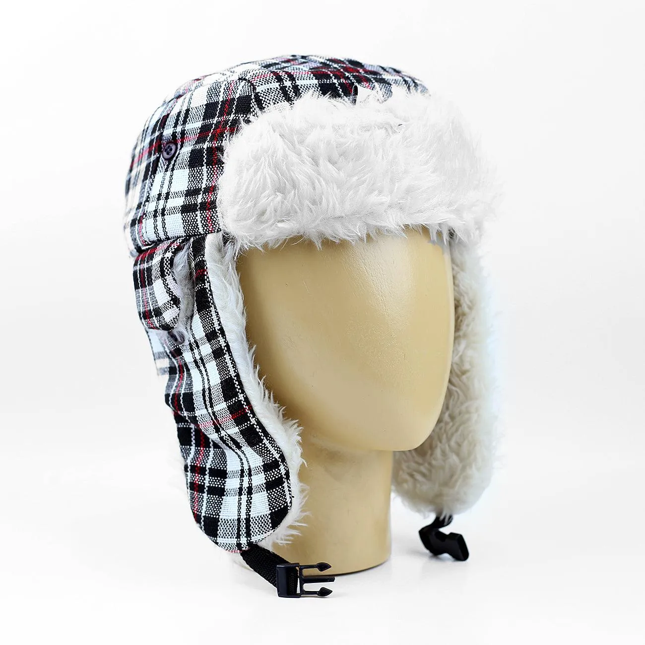 FAUX FUR EAR FLAP RUSSIAN TRAPPER USHANKA BOMBER HAT