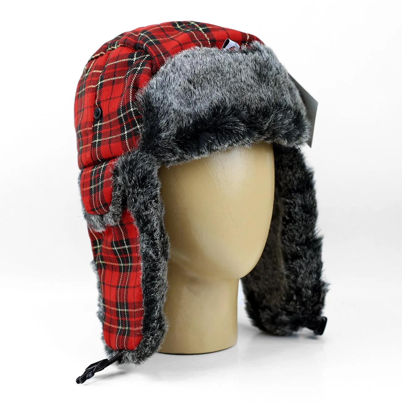 FAUX FUR EAR FLAP RUSSIAN TRAPPER USHANKA BOMBER HAT