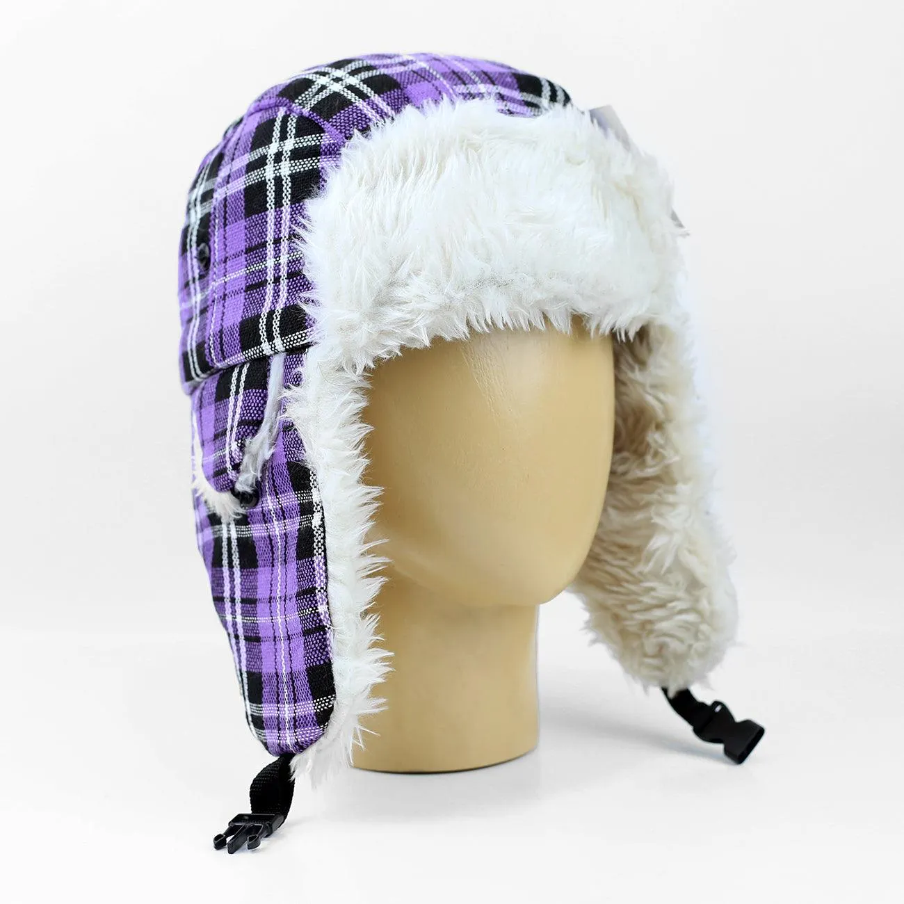 FAUX FUR EAR FLAP RUSSIAN TRAPPER USHANKA BOMBER HAT