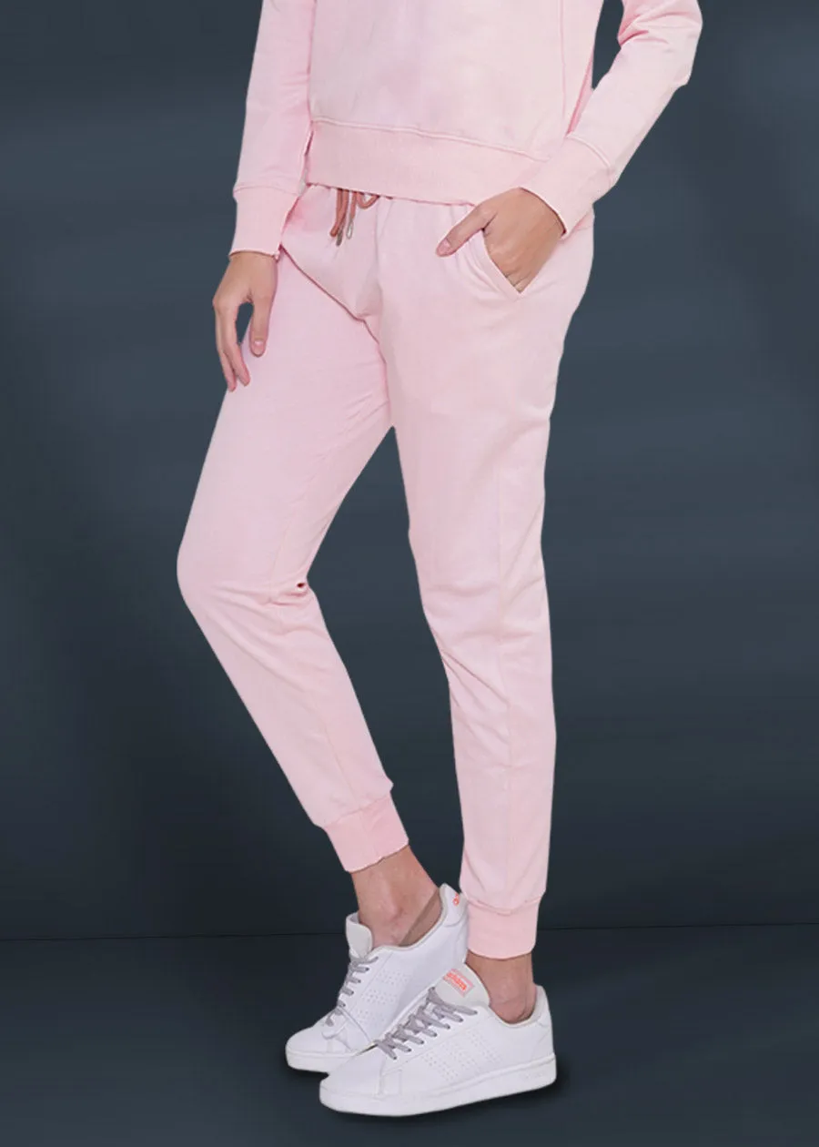 French Terry Jogger for Women: Millennial Pink