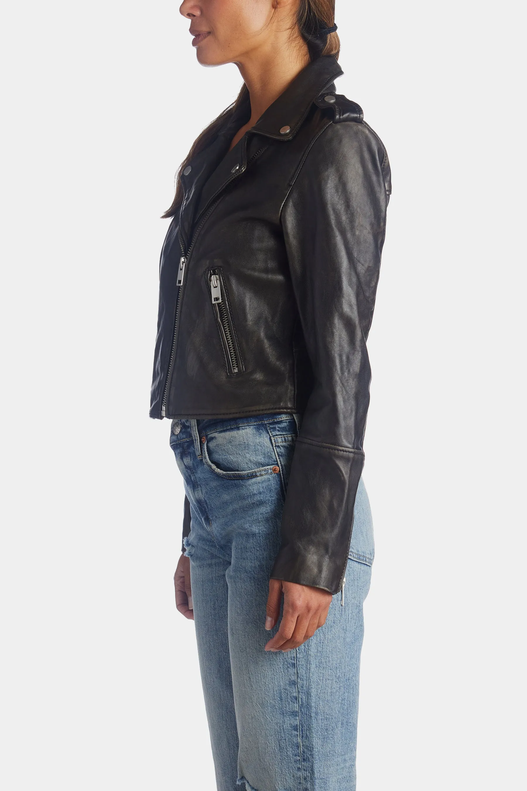 Genuine Leather City Biker Jacket