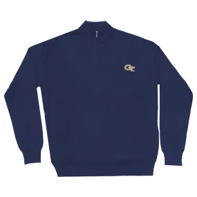 Georgia Tech Cotton/Cashmere Pullover Navy