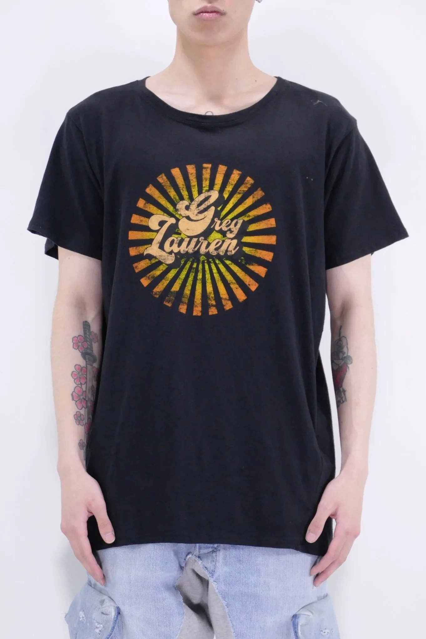 Greg Lauren Big Sun Tee - Black