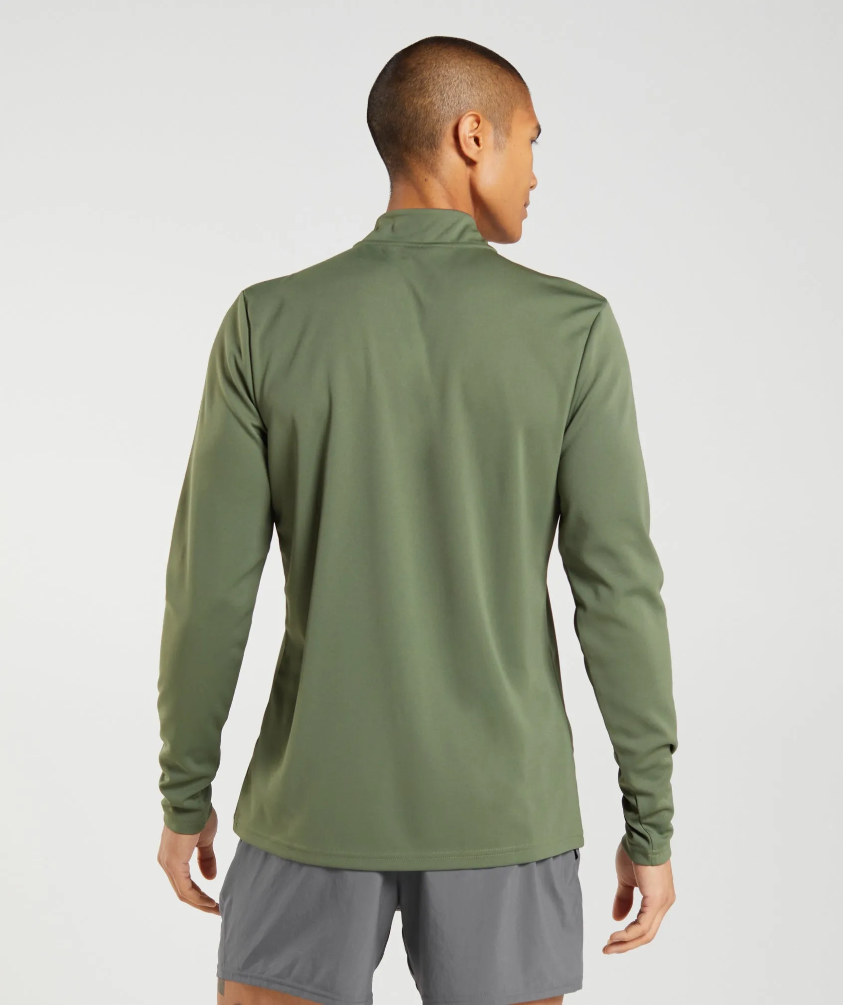 Gymshark Arrival 1/4 Zip Pullover - Core Olive