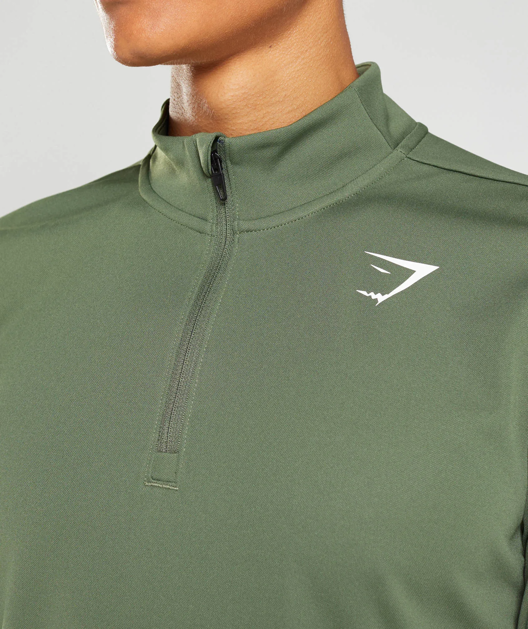 Gymshark Arrival 1/4 Zip Pullover - Core Olive