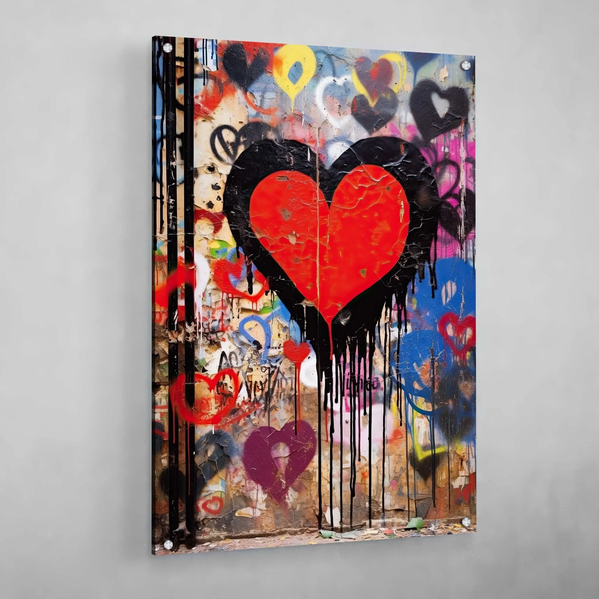 Heart Graffiti Wall Art