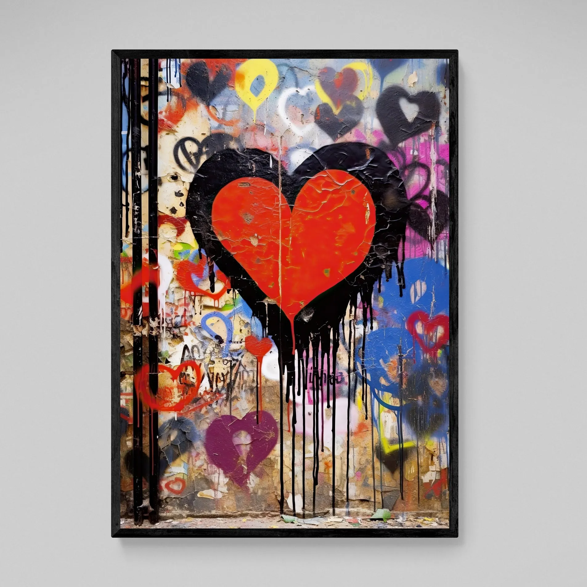 Heart Graffiti Wall Art