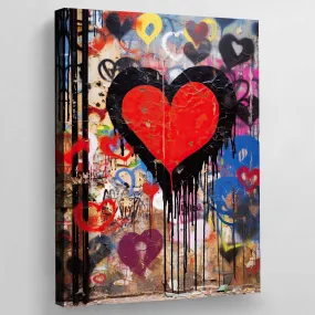 Heart Graffiti Wall Art