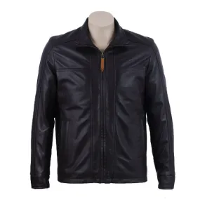 Jace Black Premium zippered Leather Jacket