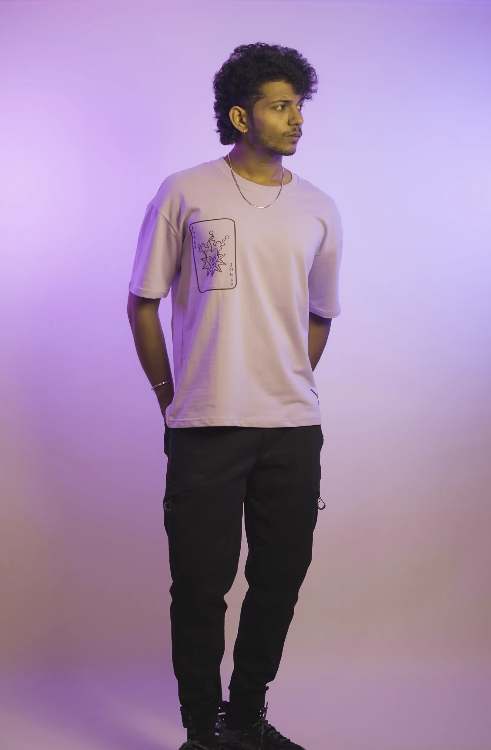 JOKER Lavendar Drop Shoulder T-shirt