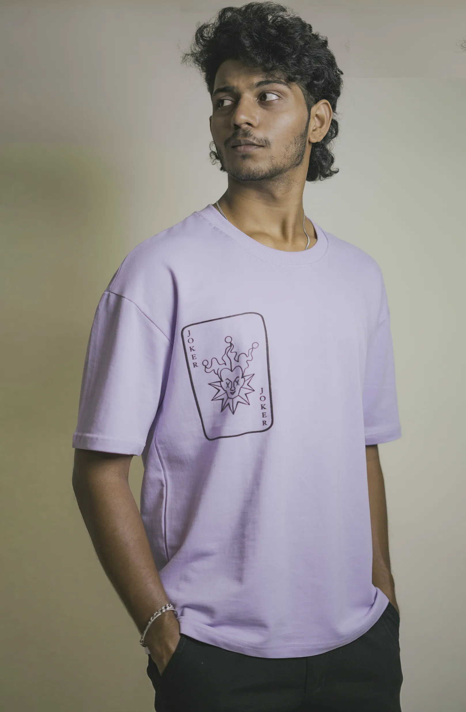 JOKER Lavendar Drop Shoulder T-shirt