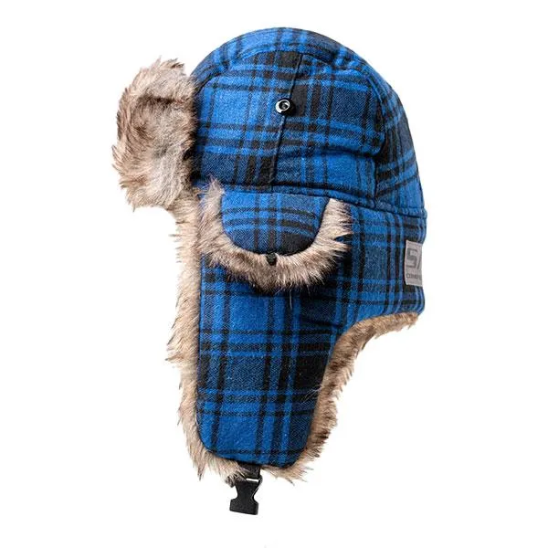 Kids Trapper Hat | Flannel | Blue