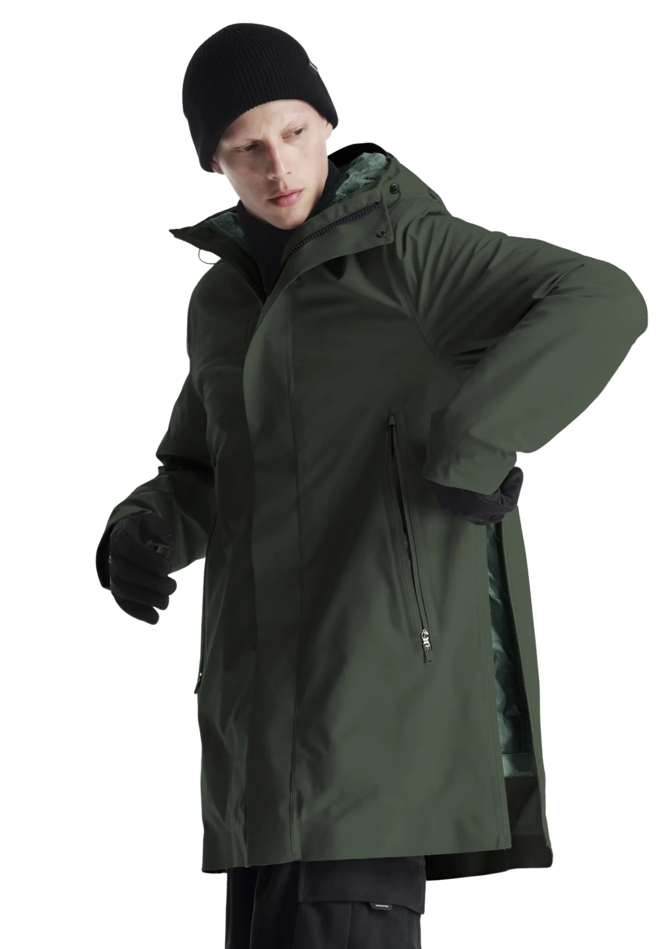 Stylish Teal Green Krakatau 3-in-1 Waterproof Long Coat