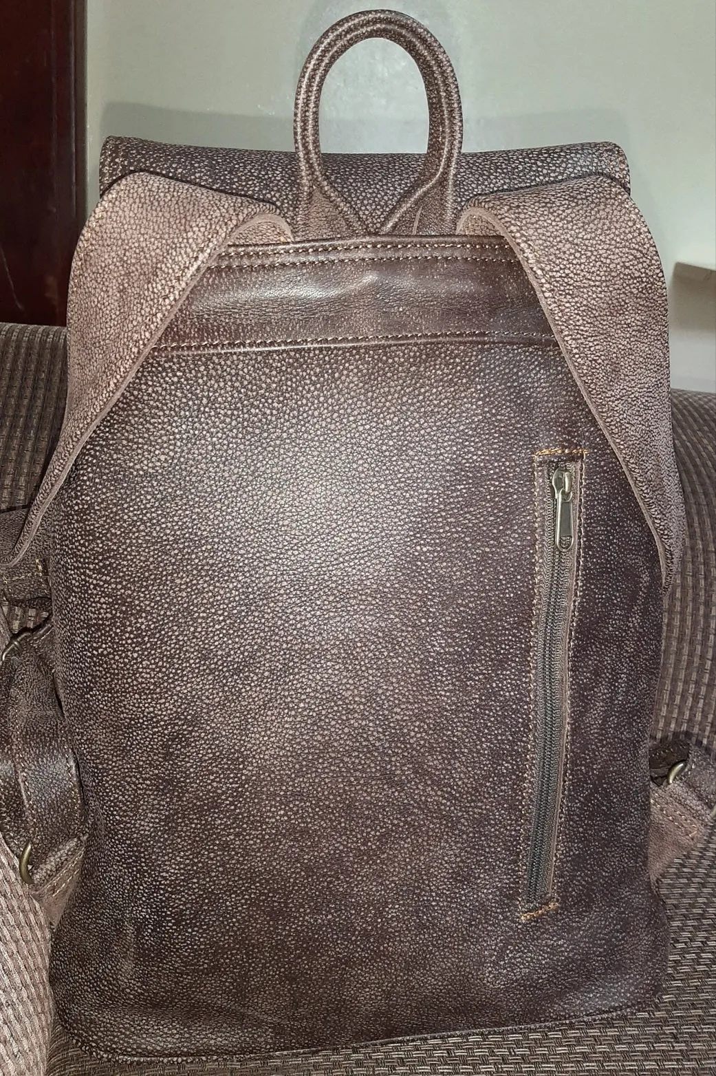 Leather Backpacks with flap XL