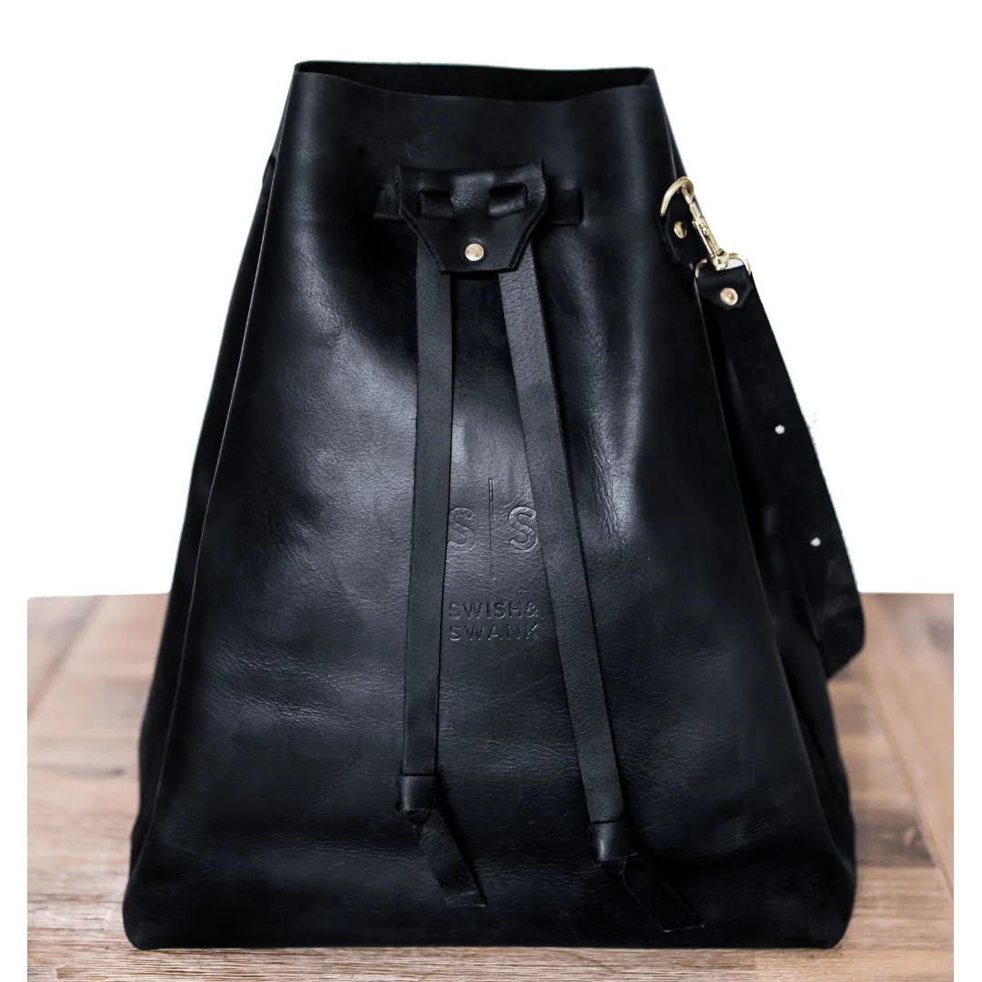 Leather Batseba Bucket Bag - Classic Black