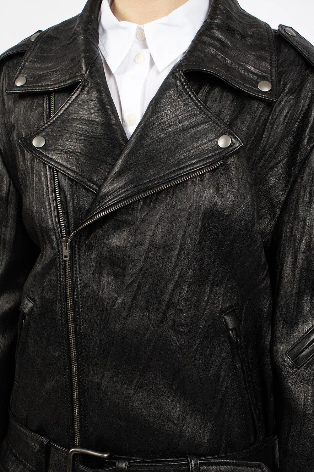 Leather Biker Jacket Black