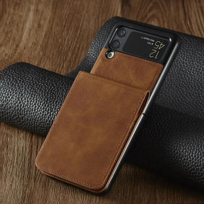 Leather Card Wallet Case For Samsung Galaxy Z Flip