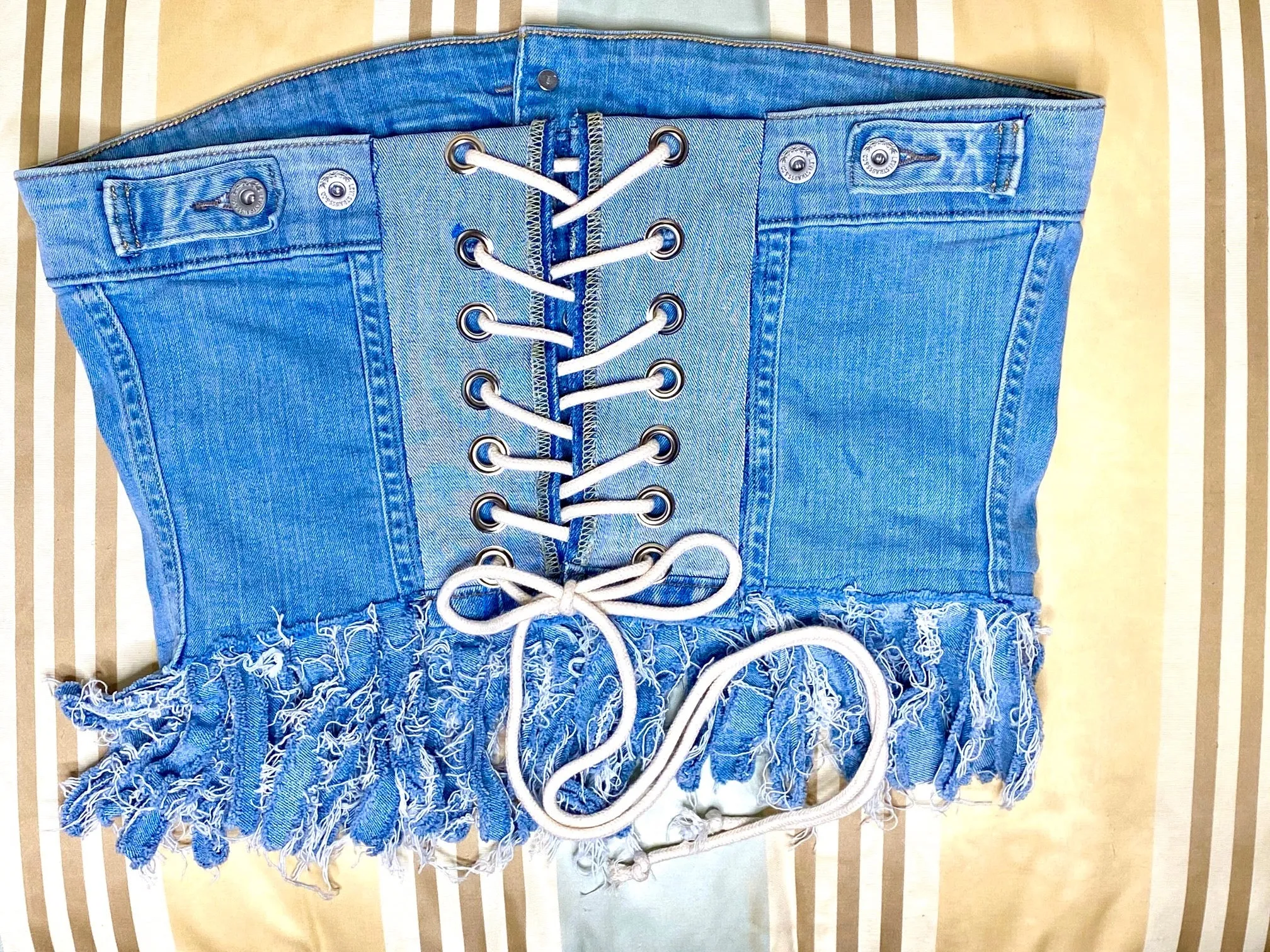 LEVIS Fringe Lace Up Corset