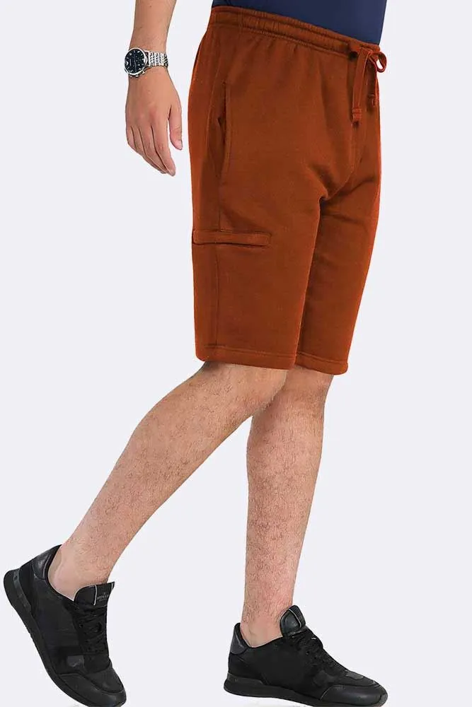 Men Drawcord Side Zipper Plain Shorts [Pack of 8]