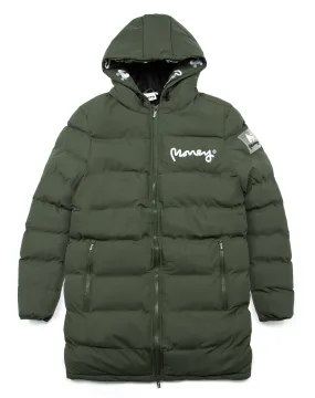 Mens Emerton Longline Hooded Puffer - Olive