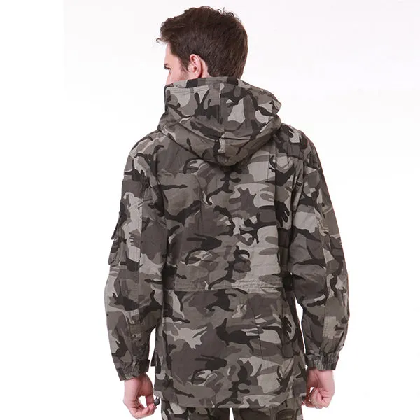 Military Style Long Section Thicken Fleece Men's Windbreaker