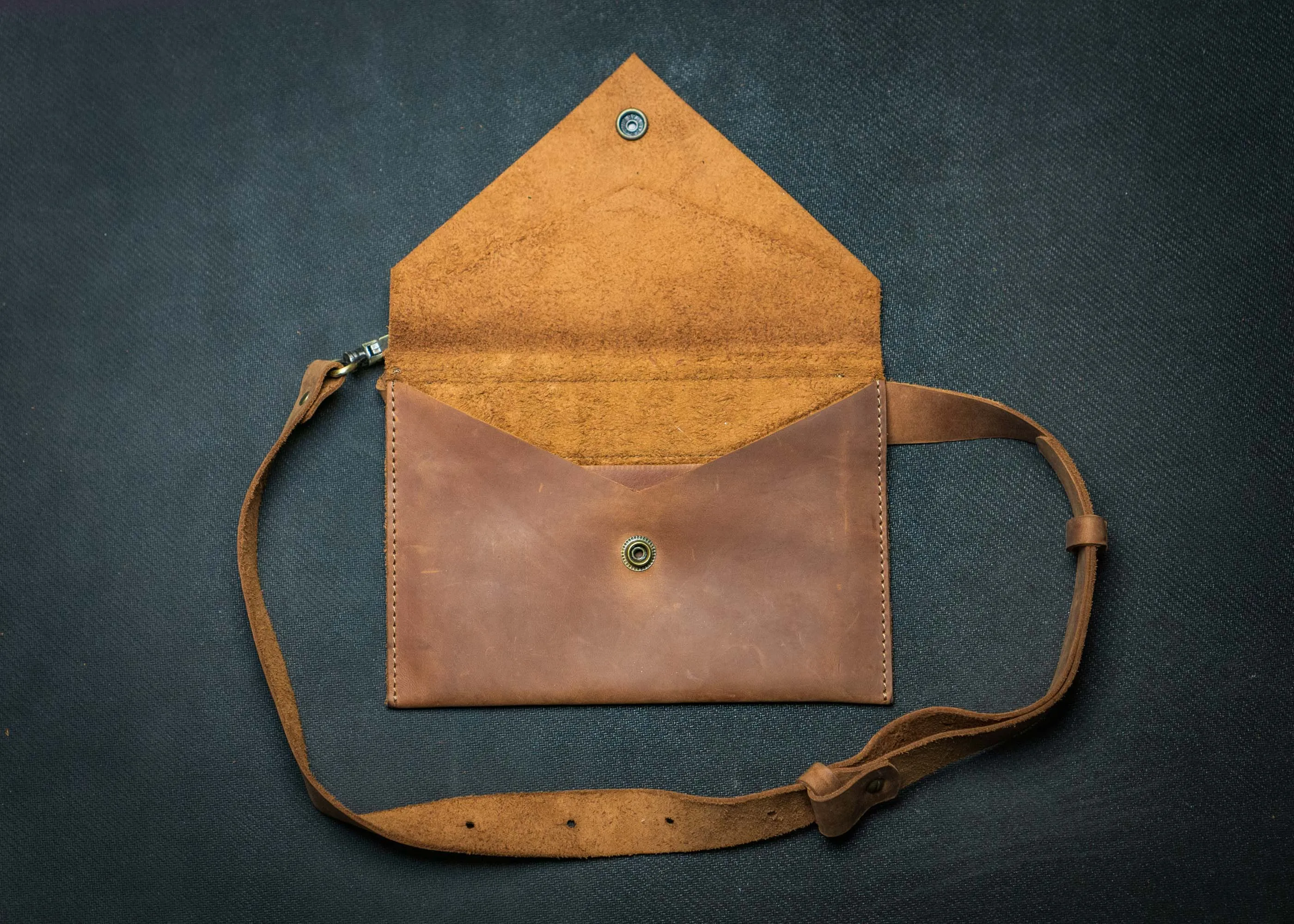 Minimalist Envelope Bag | Crossbody bag brown leather, Handcrafted