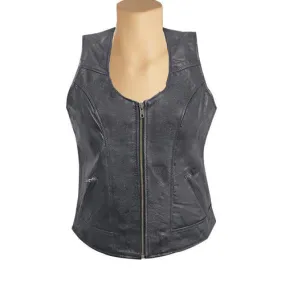 Minimalist leather vest