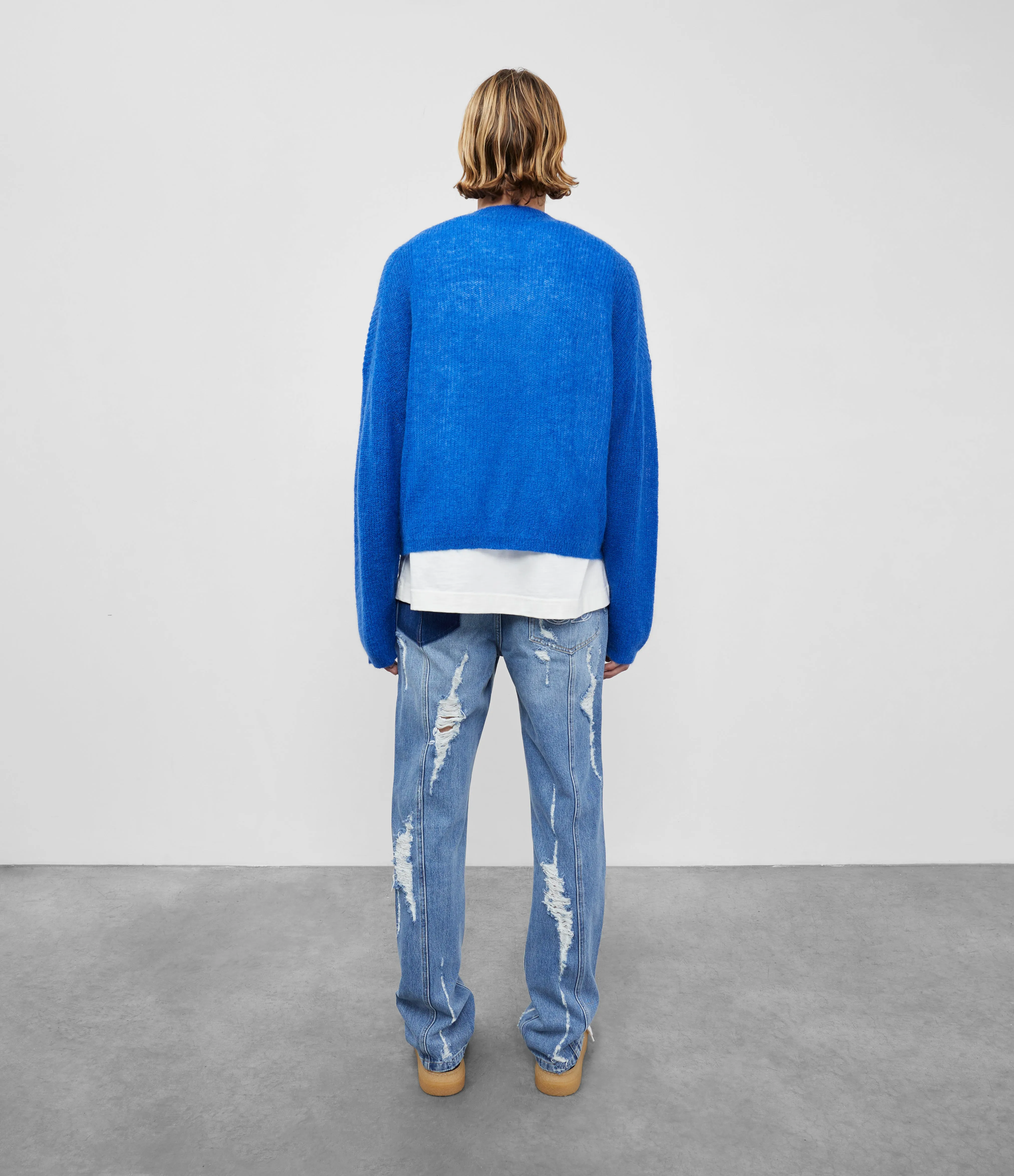 MOHAIR OPEN KNIT SWEATER