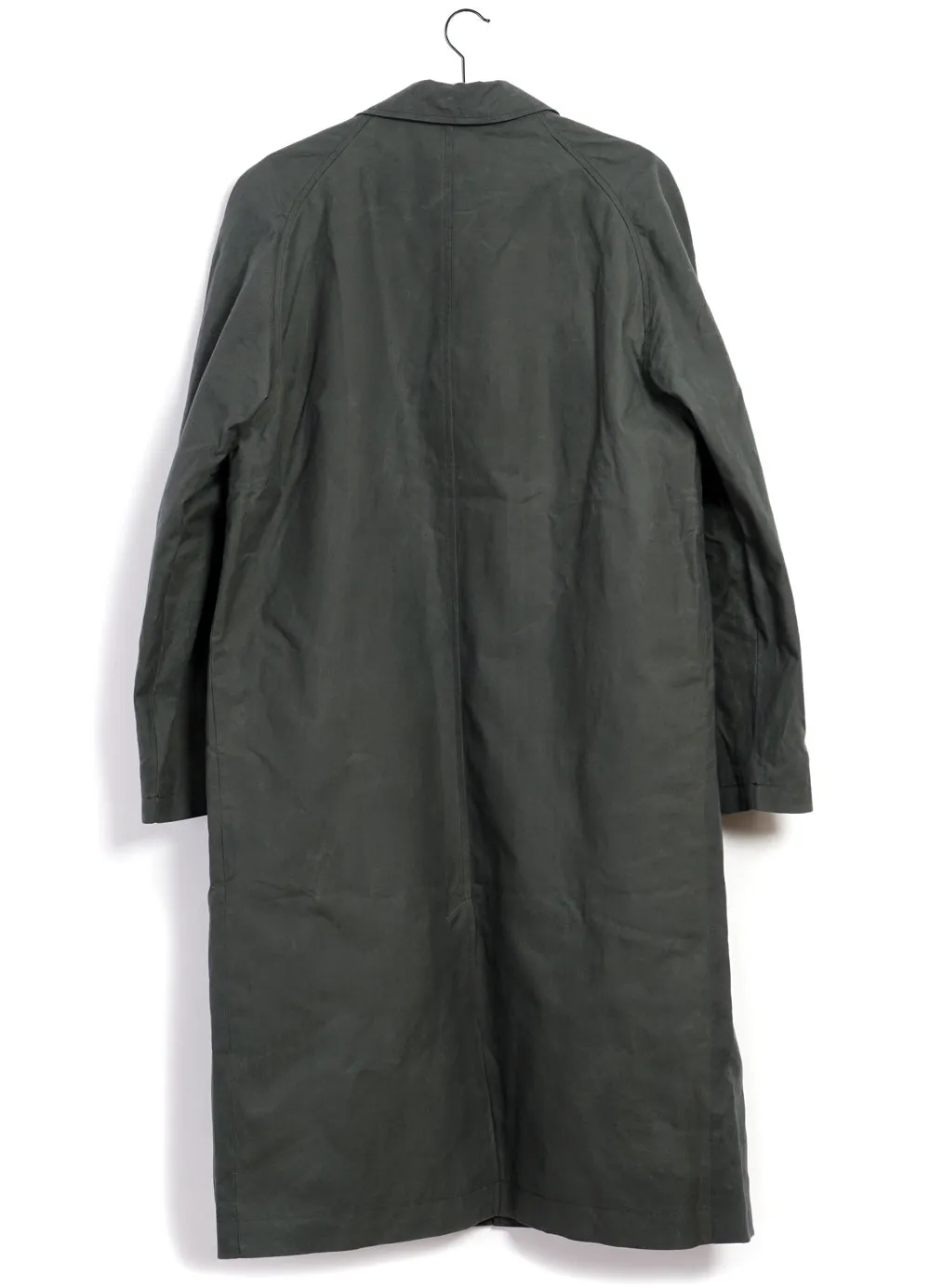 MORTEN | Long Windbreaker Coat | Dark Sage