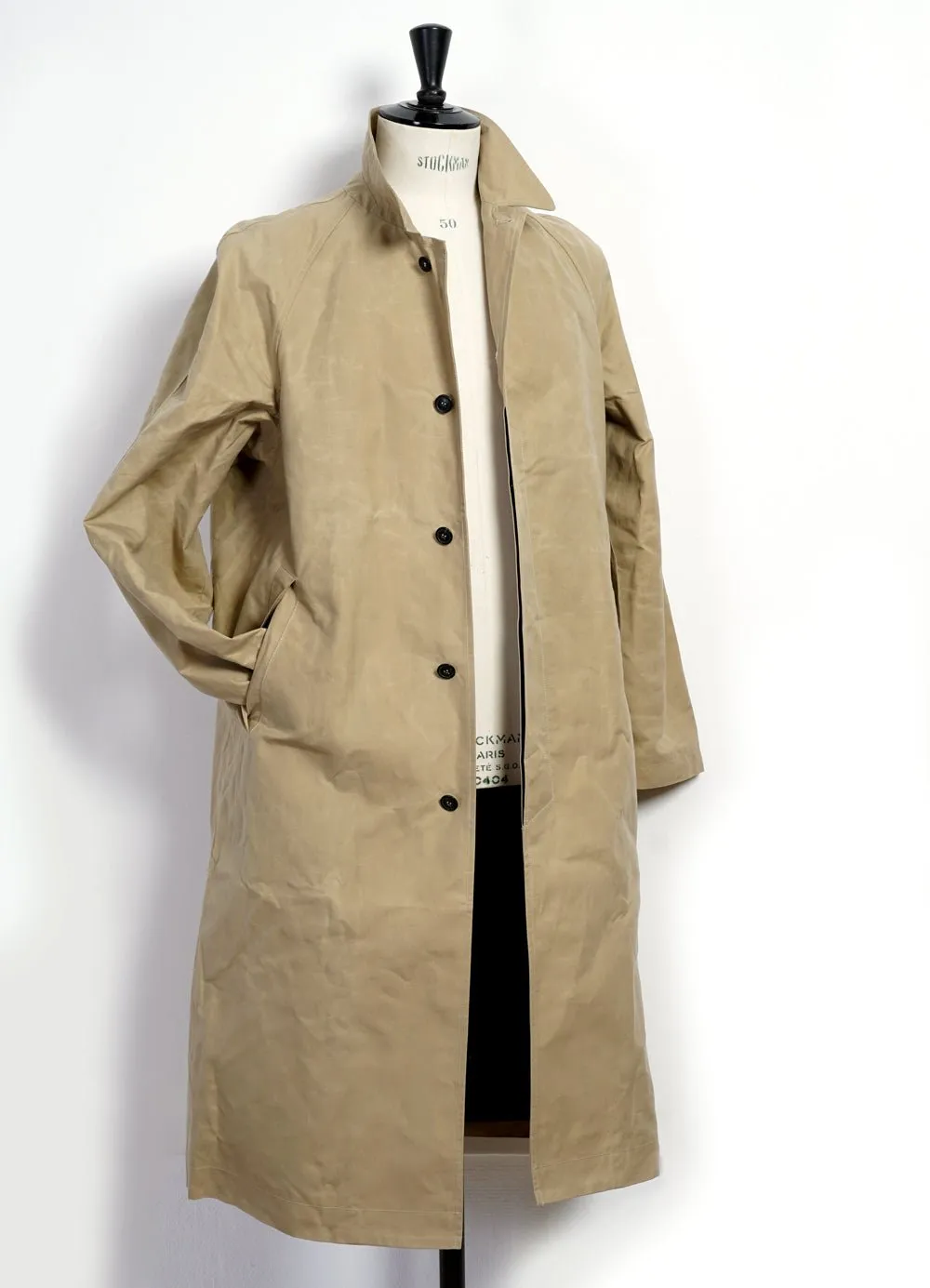 MORTEN | Long Windbreaker Coat | Sand