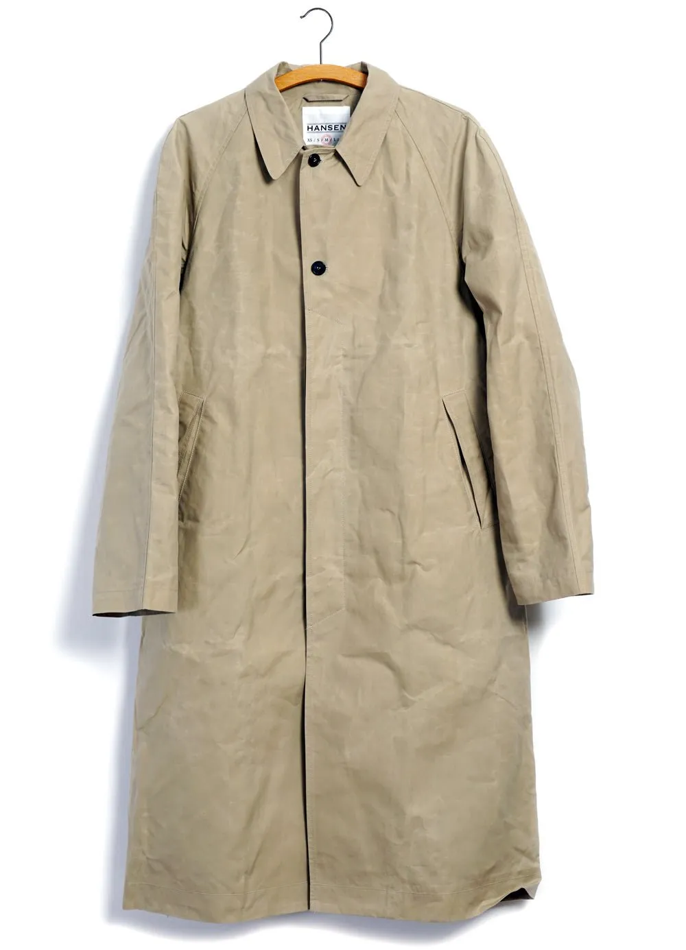 MORTEN | Long Windbreaker Coat | Sand