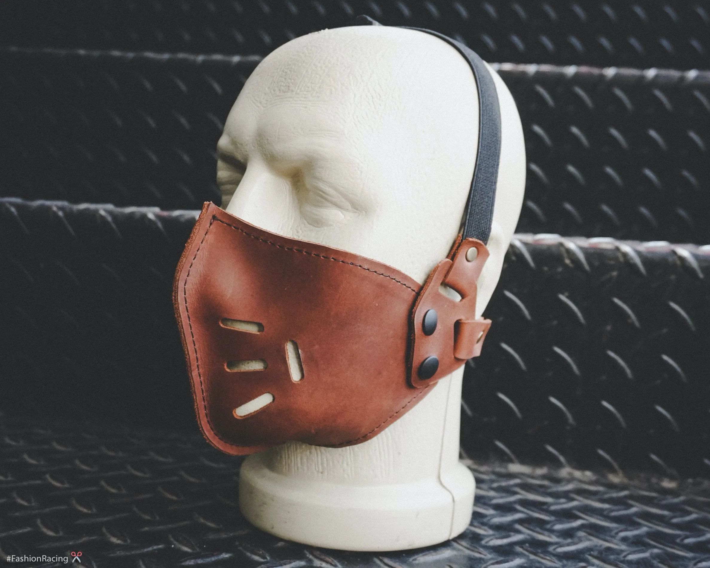 Motorcycle Leather Mask, Cafe Racer Helmet Mask