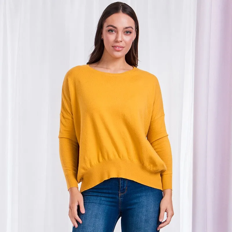 Mustard Long Sleeve Knit Top