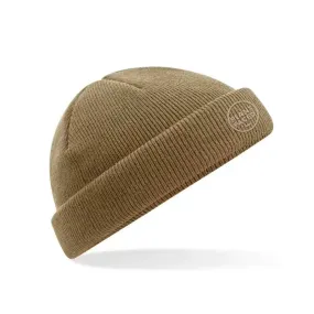 Plant Faced RECYCLED Mini Fisherman Beanie - Biscuit