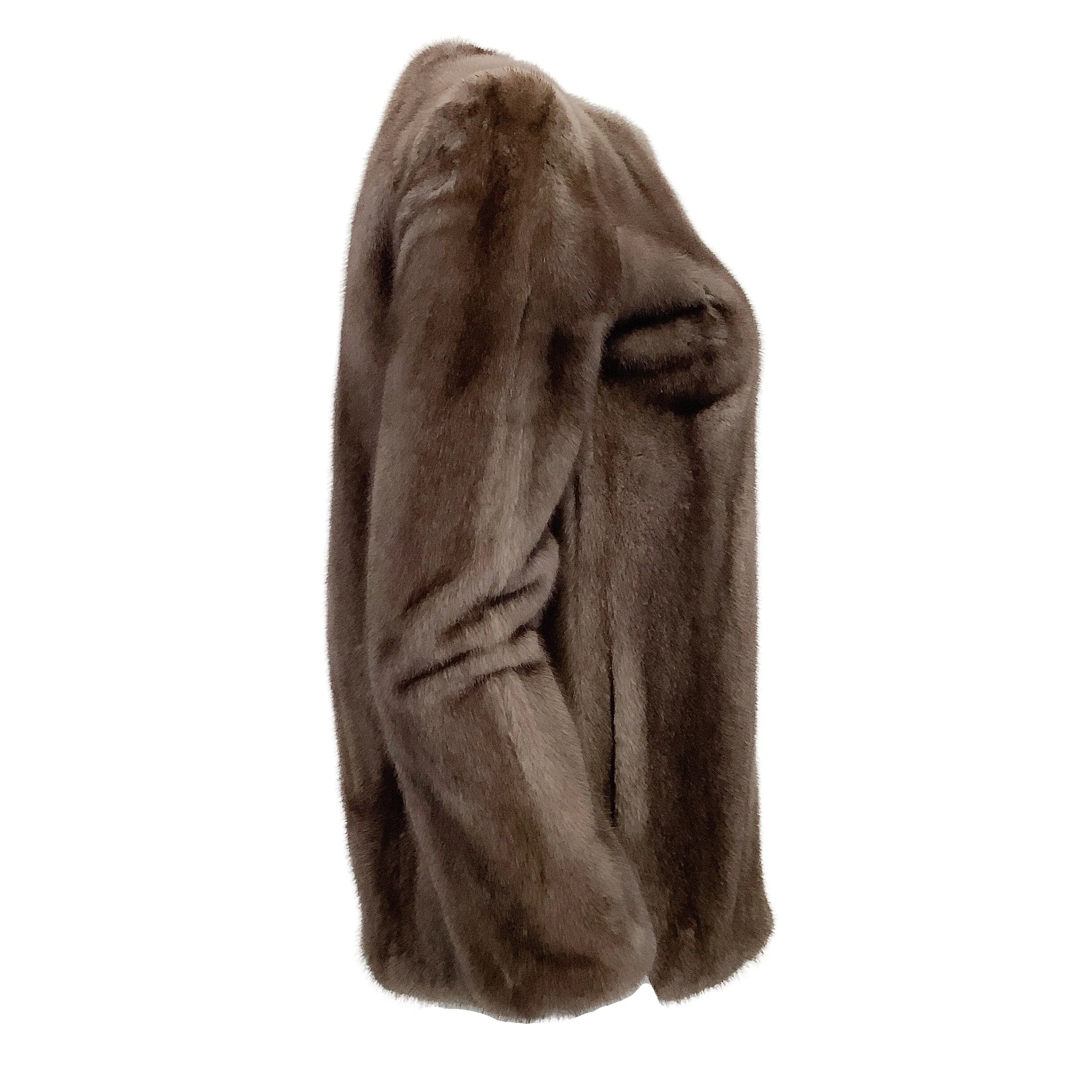 Pologeorgis Grey / Taupe Shirred Mink Coat