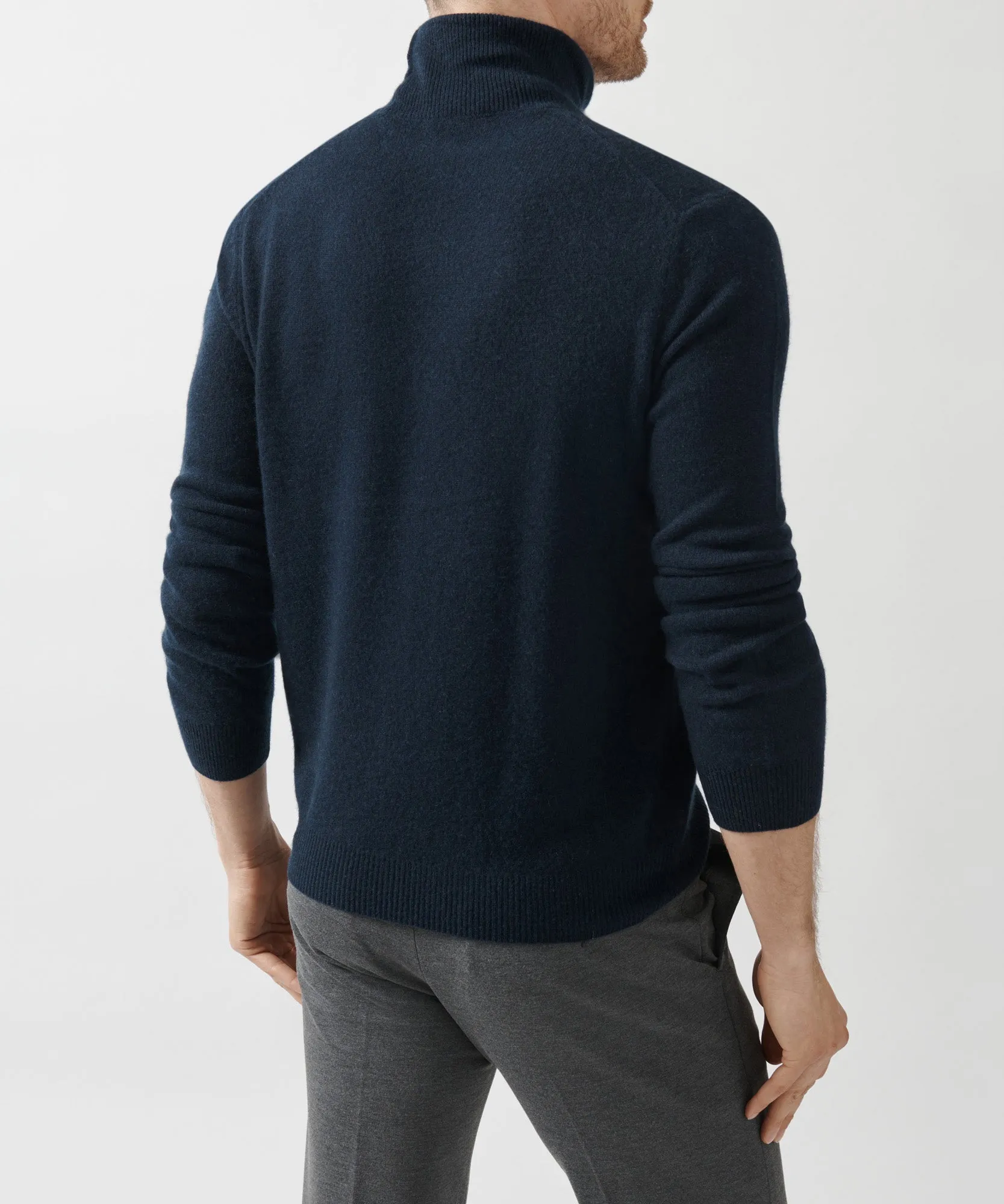 Recycled Cashmere Turtleneck Sweater - Midnight