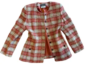 Rust plaid light wool Jacket