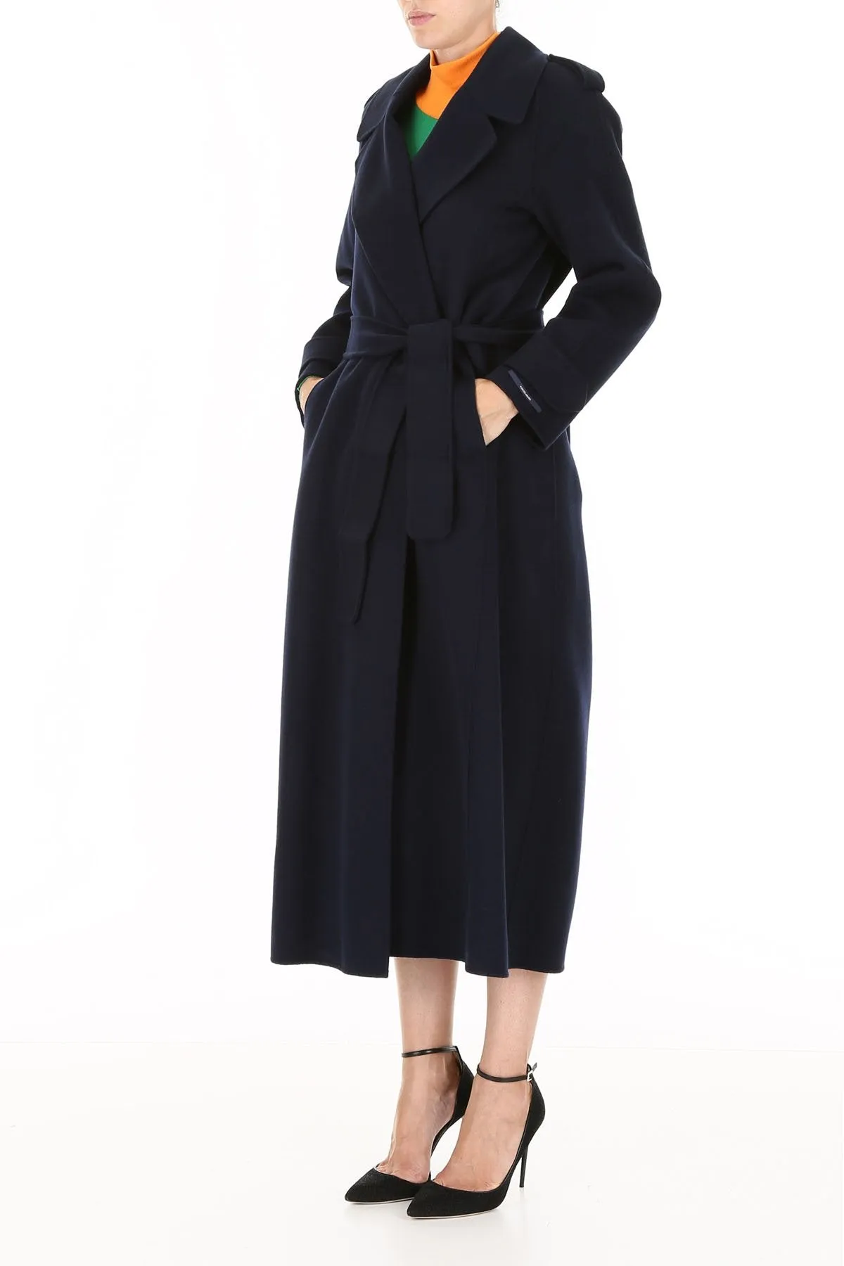 'S Max Mara Cuffed Belted Coat