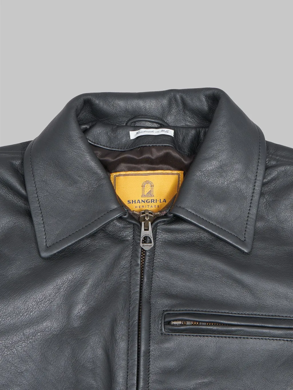 Shangri-La Heritage "Varenne" Black Leather Jacket