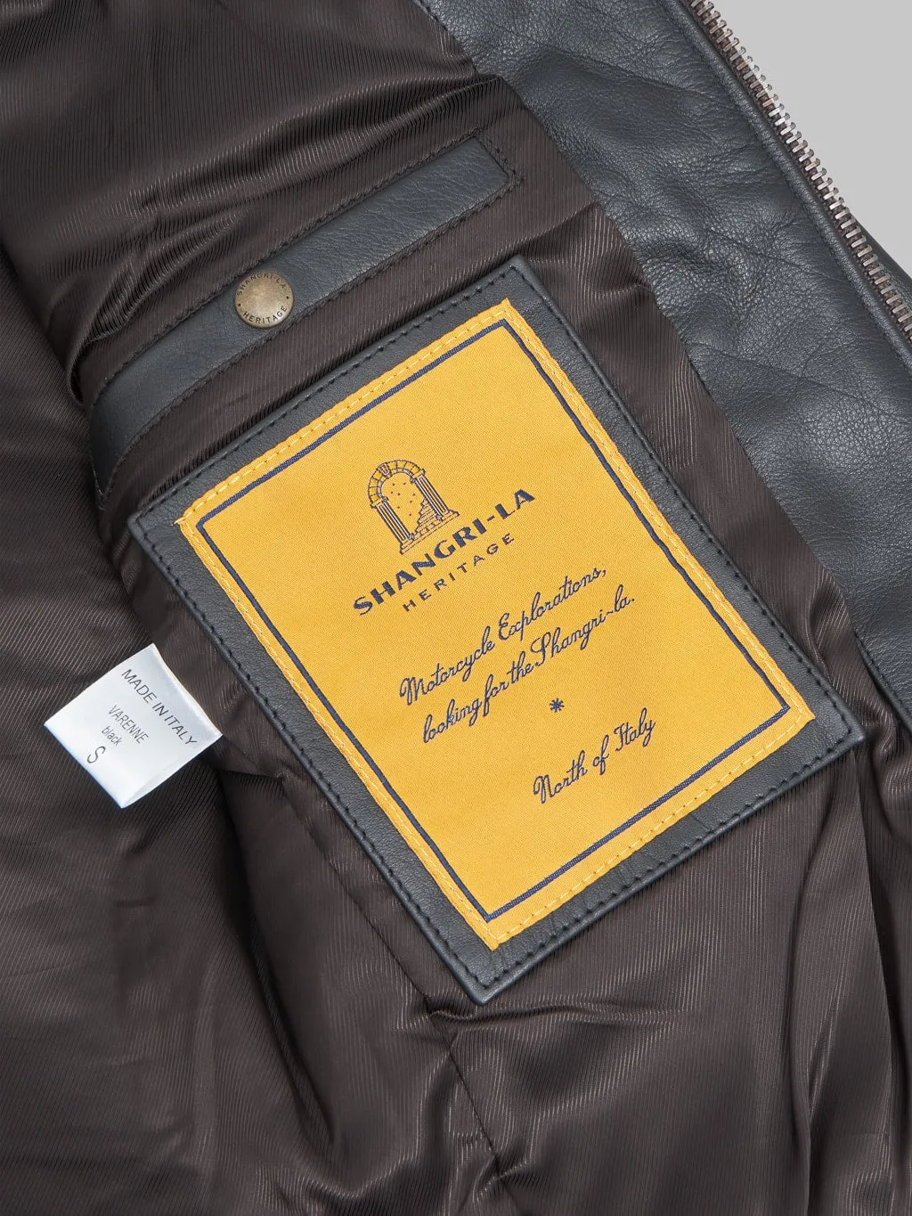 Shangri-La Heritage "Varenne" Black Leather Jacket